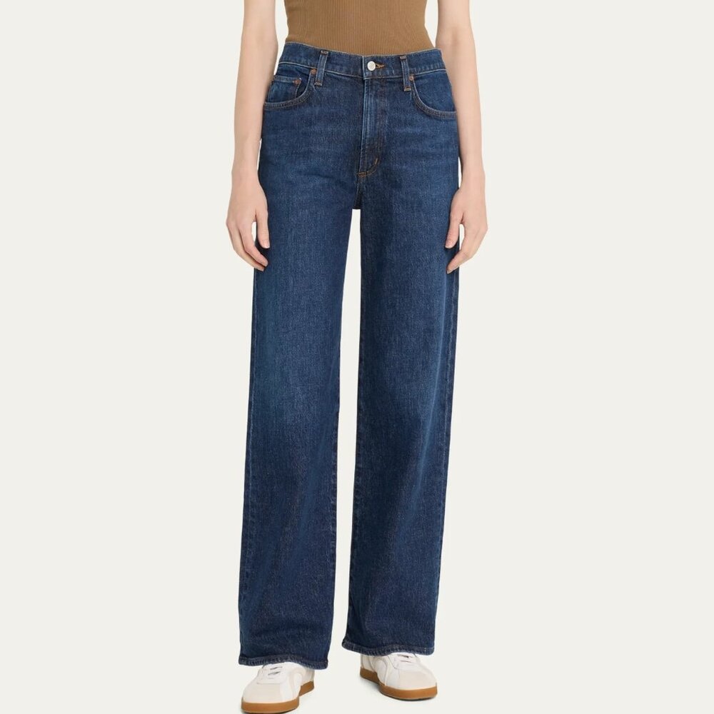 AGOLDE | Harper Mid Rise Relaxed Straight - NWT | Dark Wash | Size 30